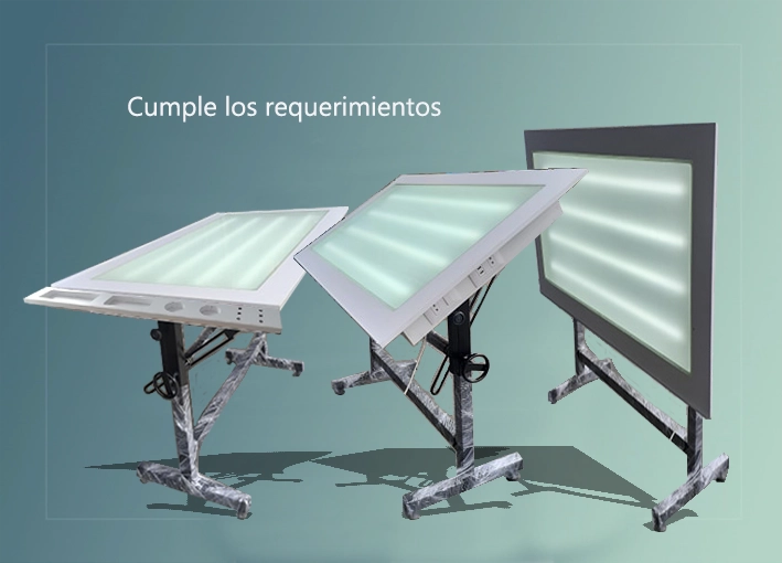 Mesa de dibujo premium profesional con luz y bandeja lateral