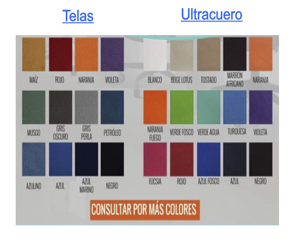 Colores de Tapiz para elegir.